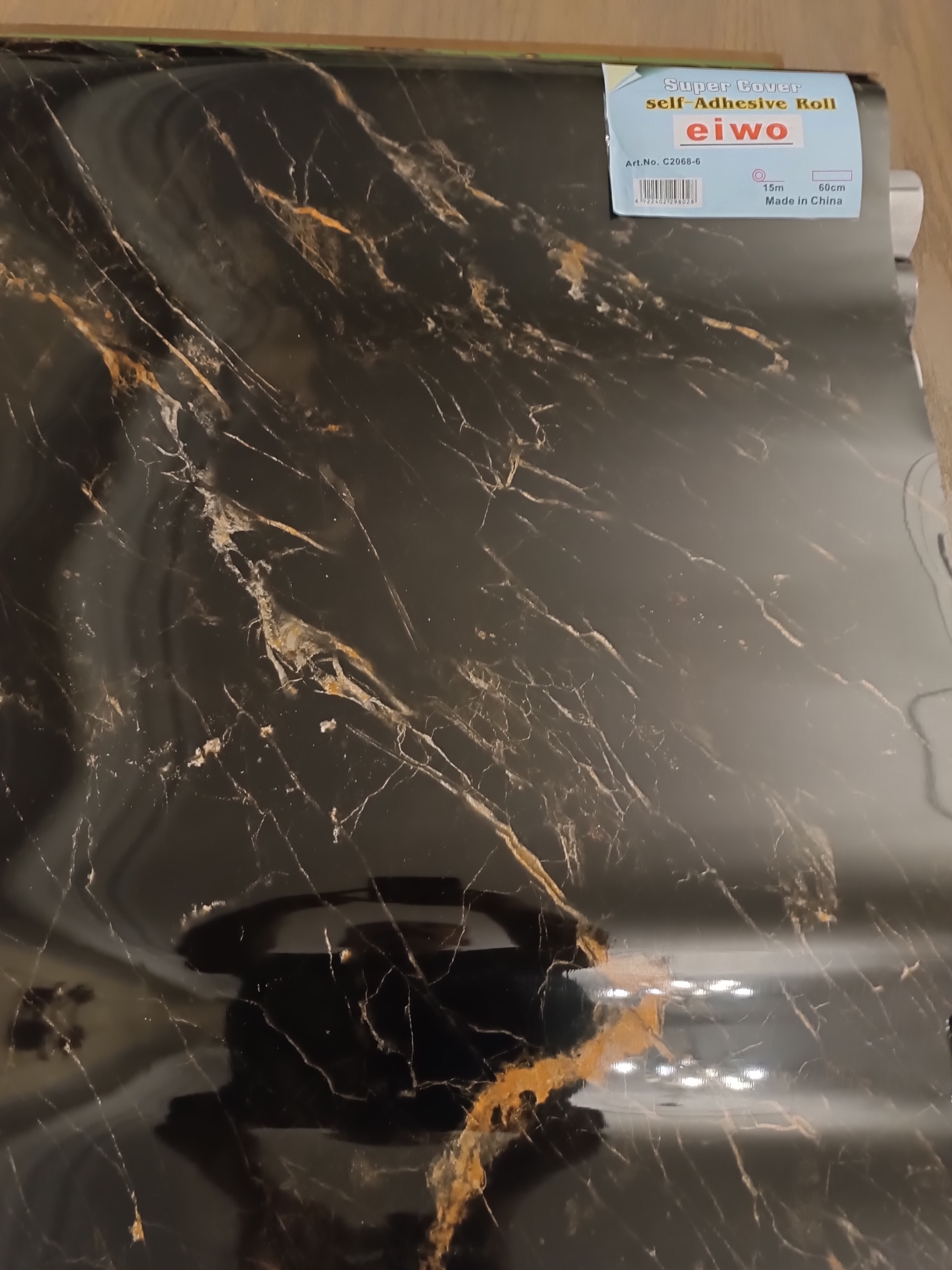 برچسب اقتصادی طرح سنگ مشکی پشت استیل کد C2068-6