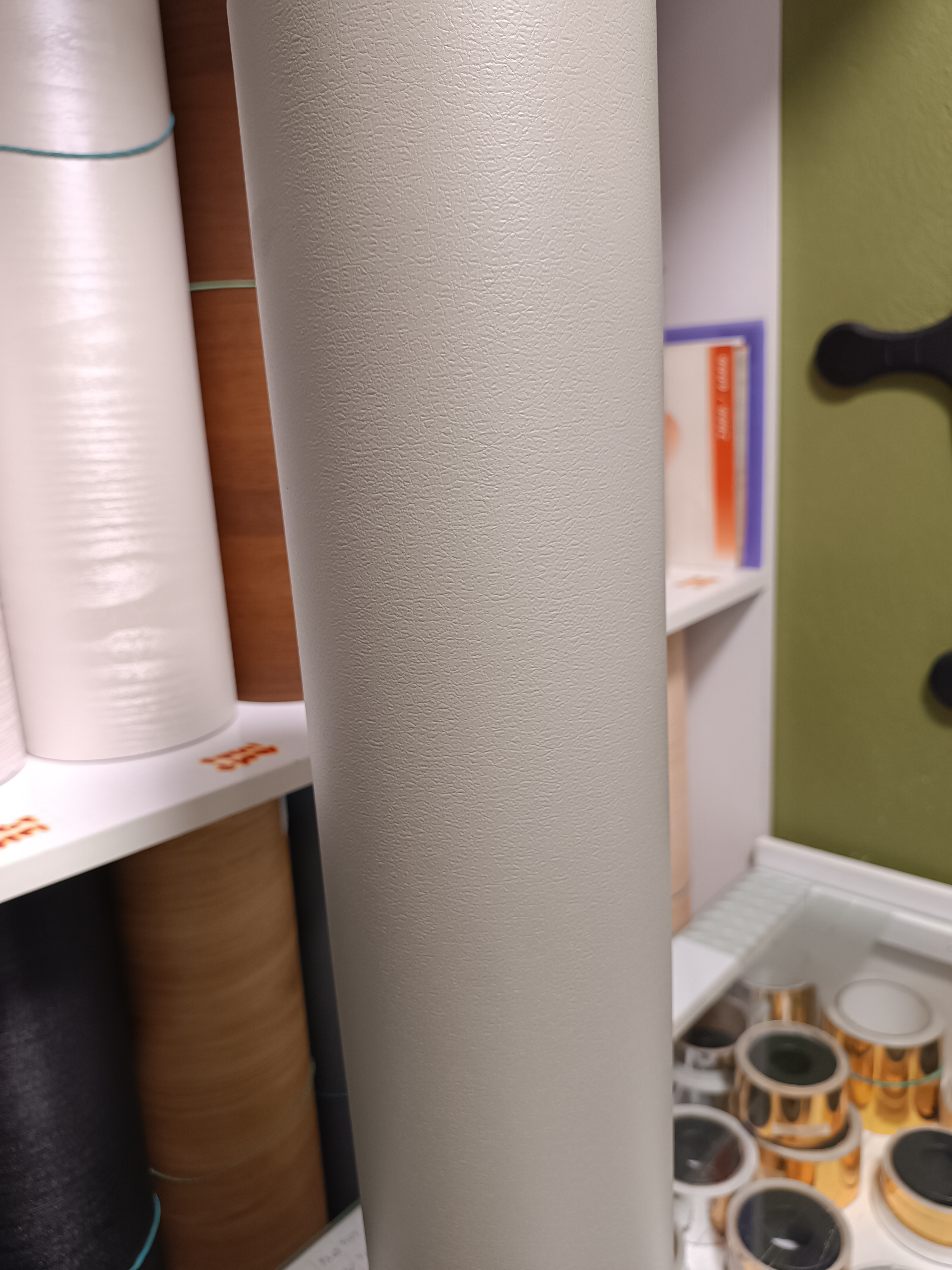 برچسب کابینت کد 7556 طرح چرم سبز و طوسی