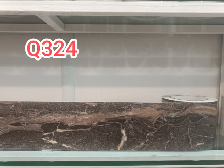 برچسب قرنیزی کد Q324 طرح سنگ مات قهوه ای ابر و بادی