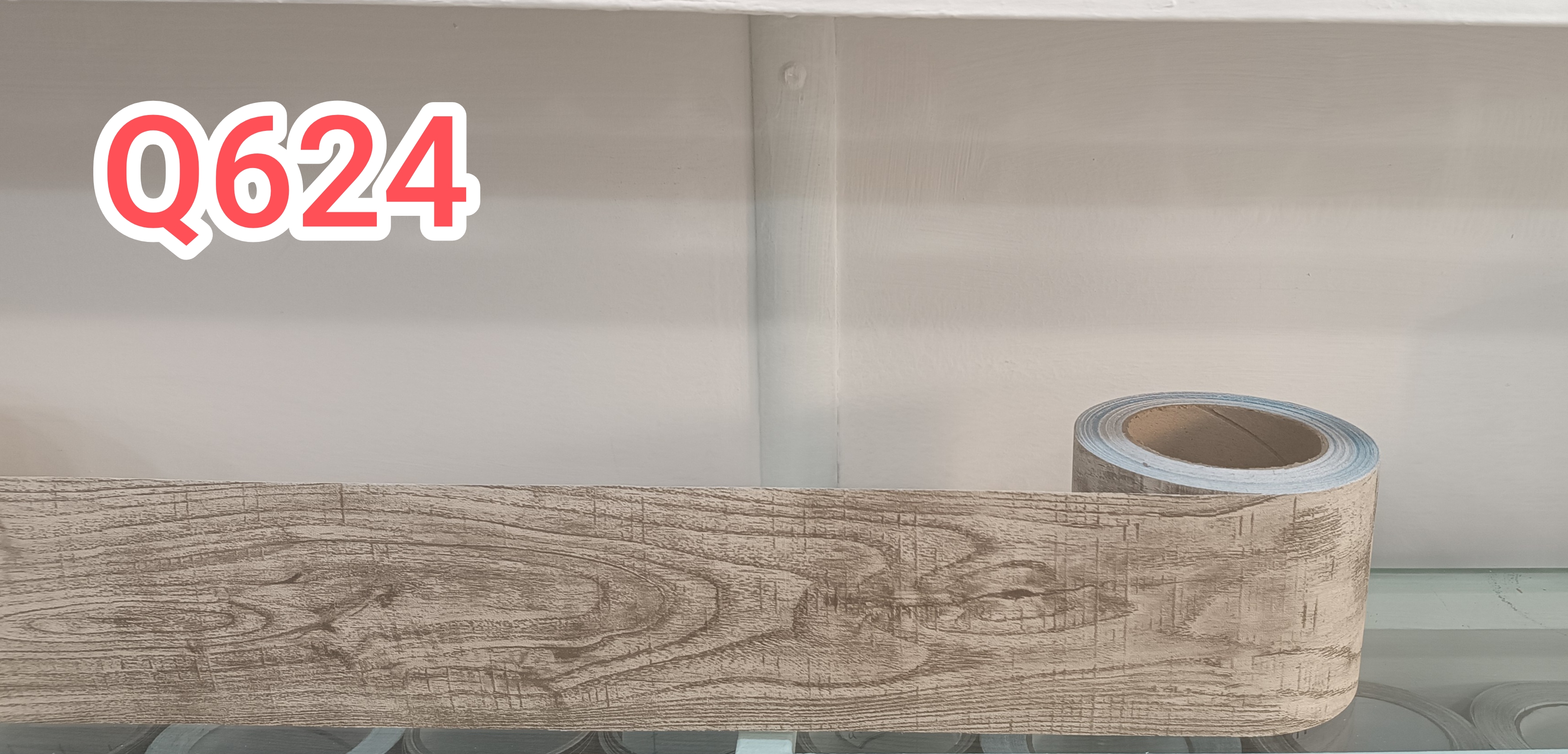برچسب قرنیزی کد Q624 طرح چوب