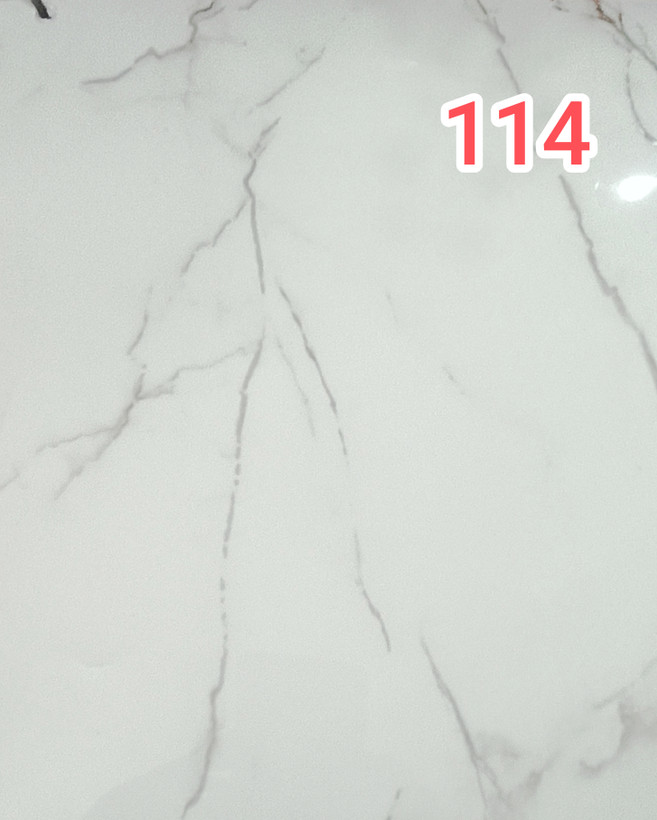 برچسب مخصوص کف طرح سنگ سفید با رگه های طوسی و نقره ای های گلاس کد 114
