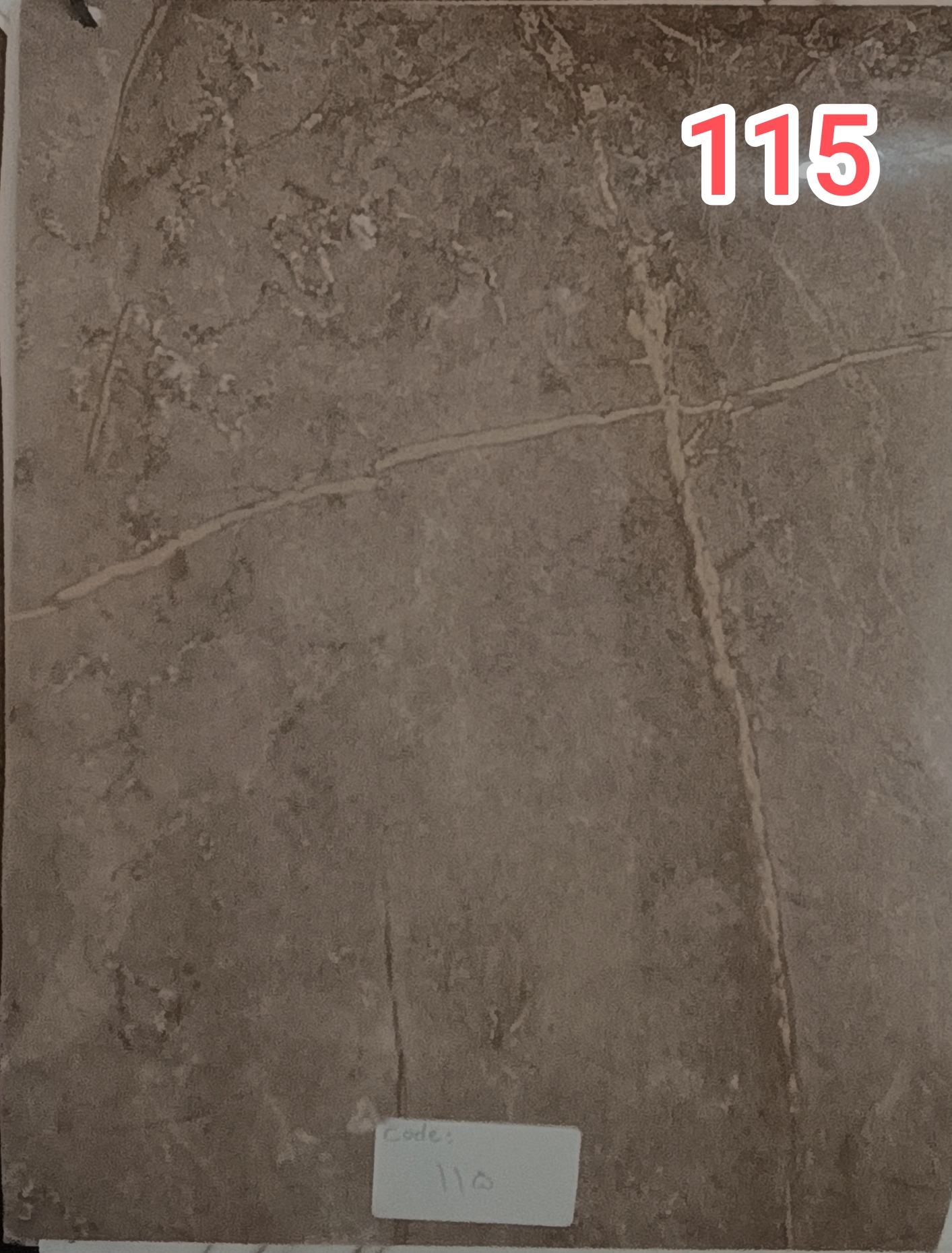 برچسب مخصوص کف طرح سنگ قهوه ای شیر کاکائویی های گلاس کد 115