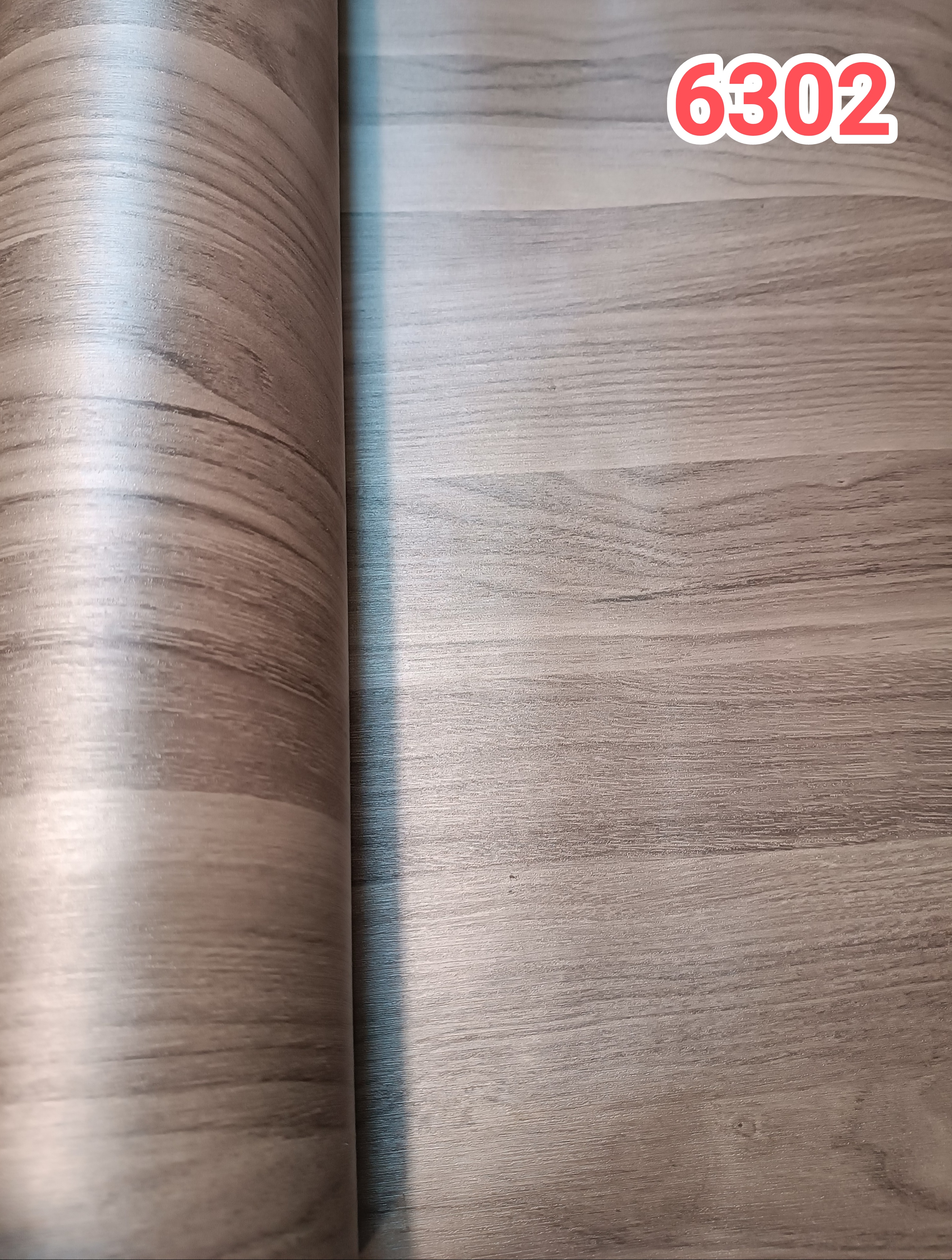 برچسب کابینت طرح چوب کد 6302برجسته طوسی پررنگ