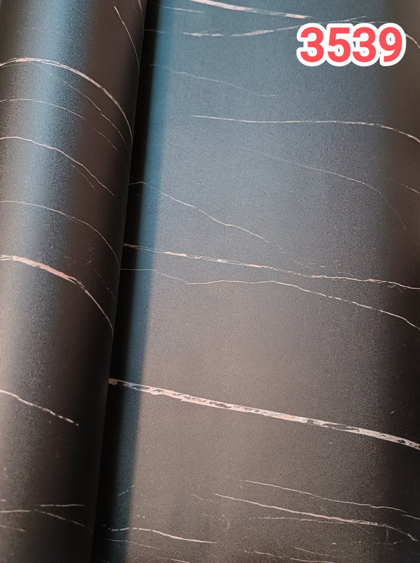 برچسب کابینت طرح سنگ مات دون دون کد 3539 مشکی رگه صورتی