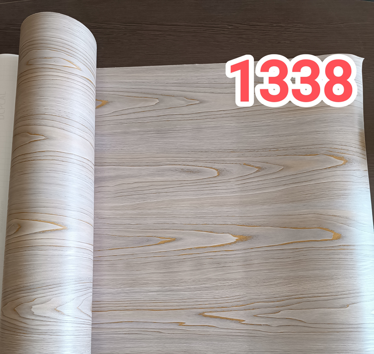 برچسب کابینت طرح چوب کرم طوسی برجسته ضخیم کد 1338