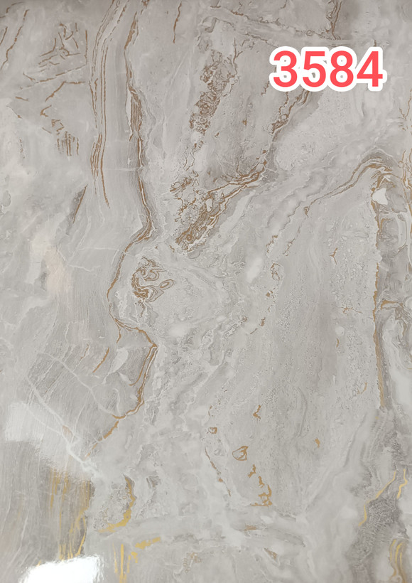 برچسب کابینت طرح سنگ هایگلاس کد 3584 طوسی رگه طلایی
