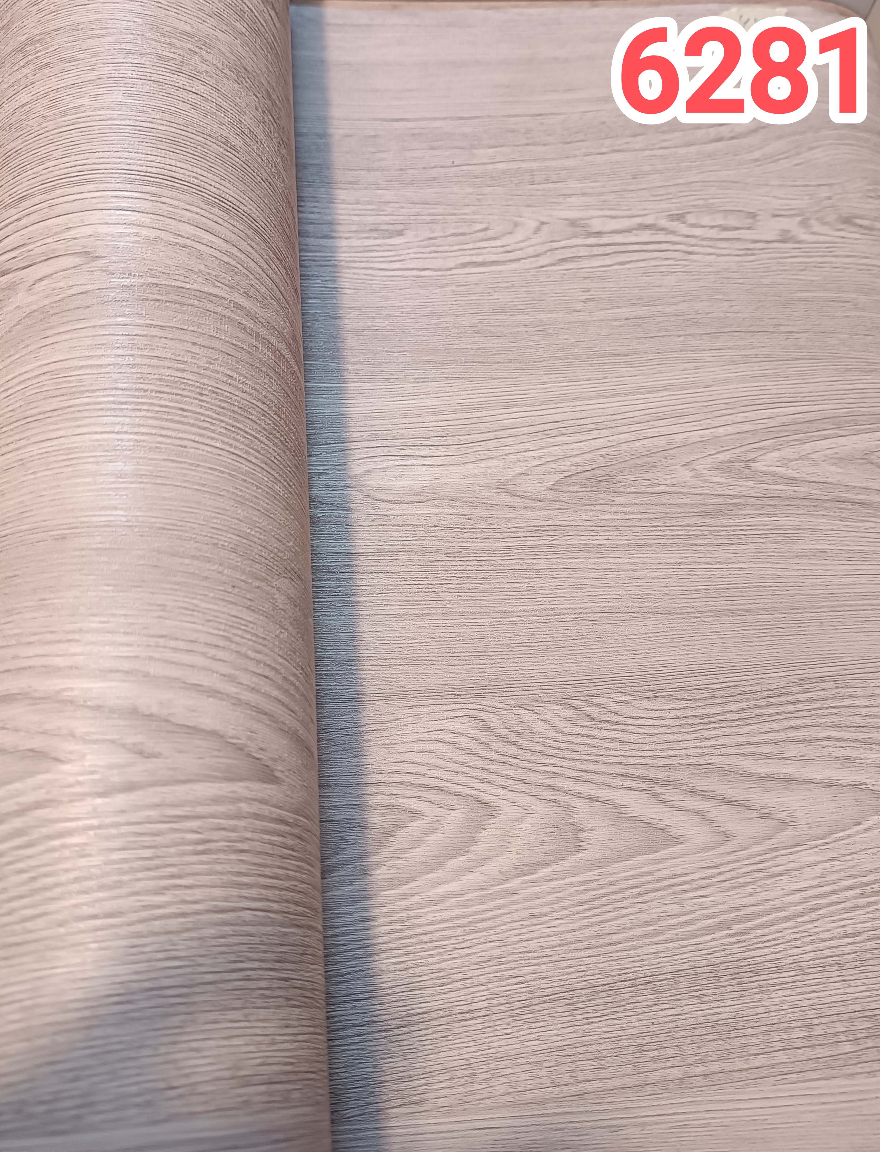 برچسب کابینت طرح چوب کد 6281 برجسته طوسی بنفش ضخیم