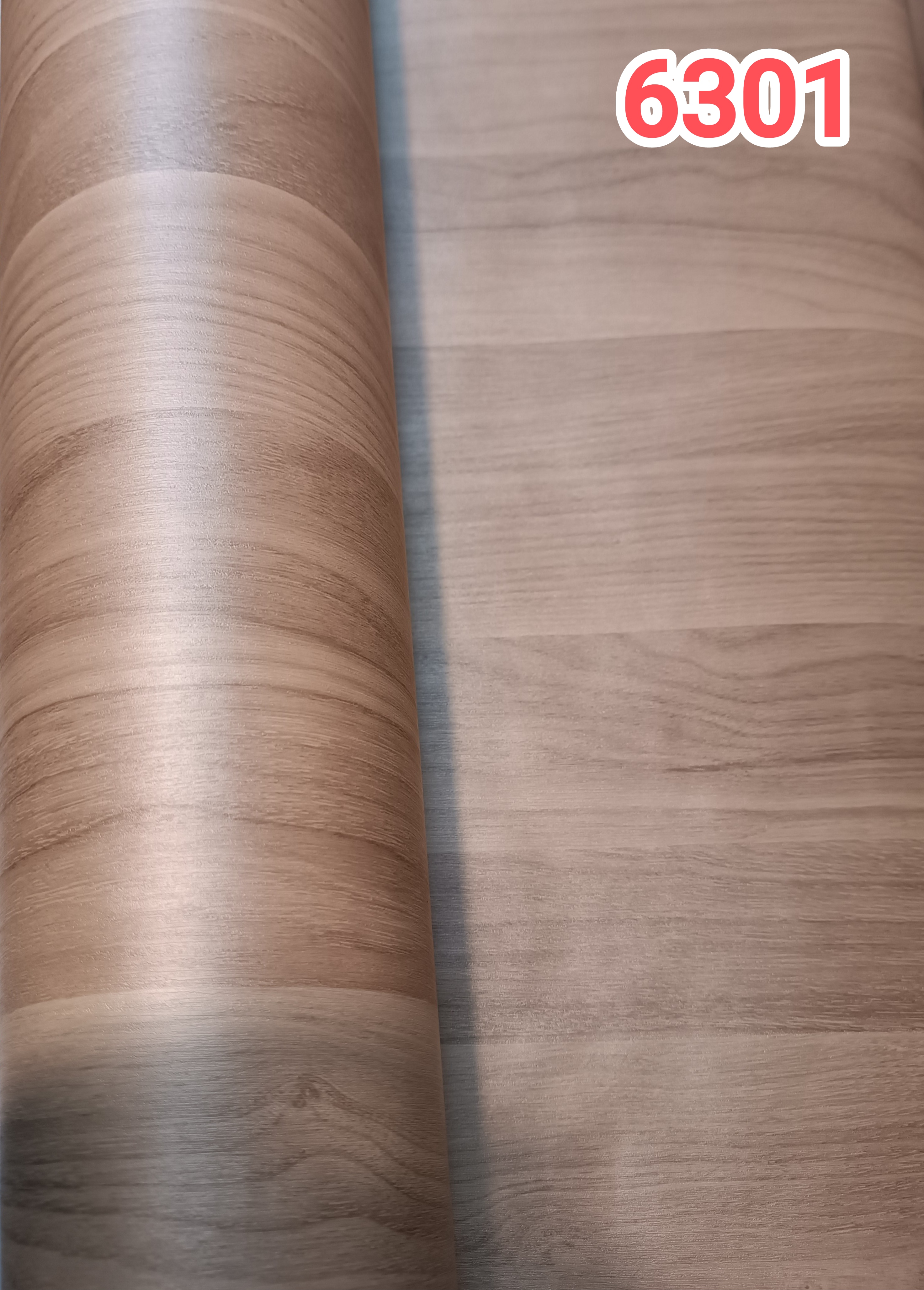 برچسب کابینت طرح چوب کد 6301 برجسته طوسی ضخیم