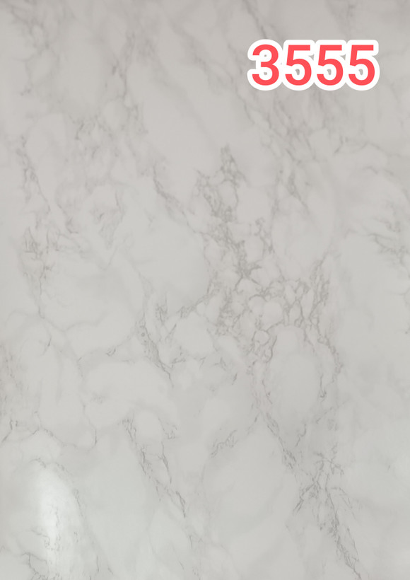 برچسب کابینت طرح سنگ مات کد 3555 سفید و کرم با رگه های طوسی