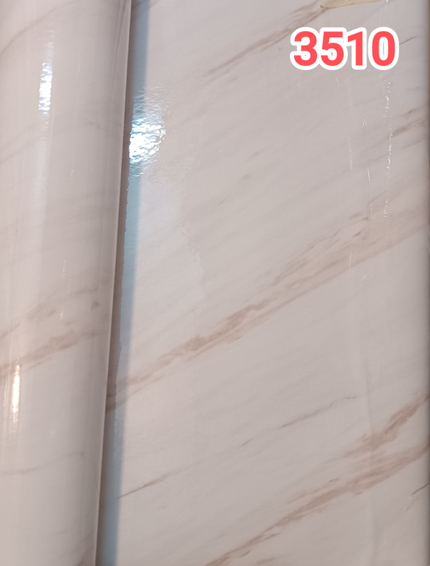 برچسب کابینت طرح سنگ هایگلاس کد 3510سفید با رگه کرم
