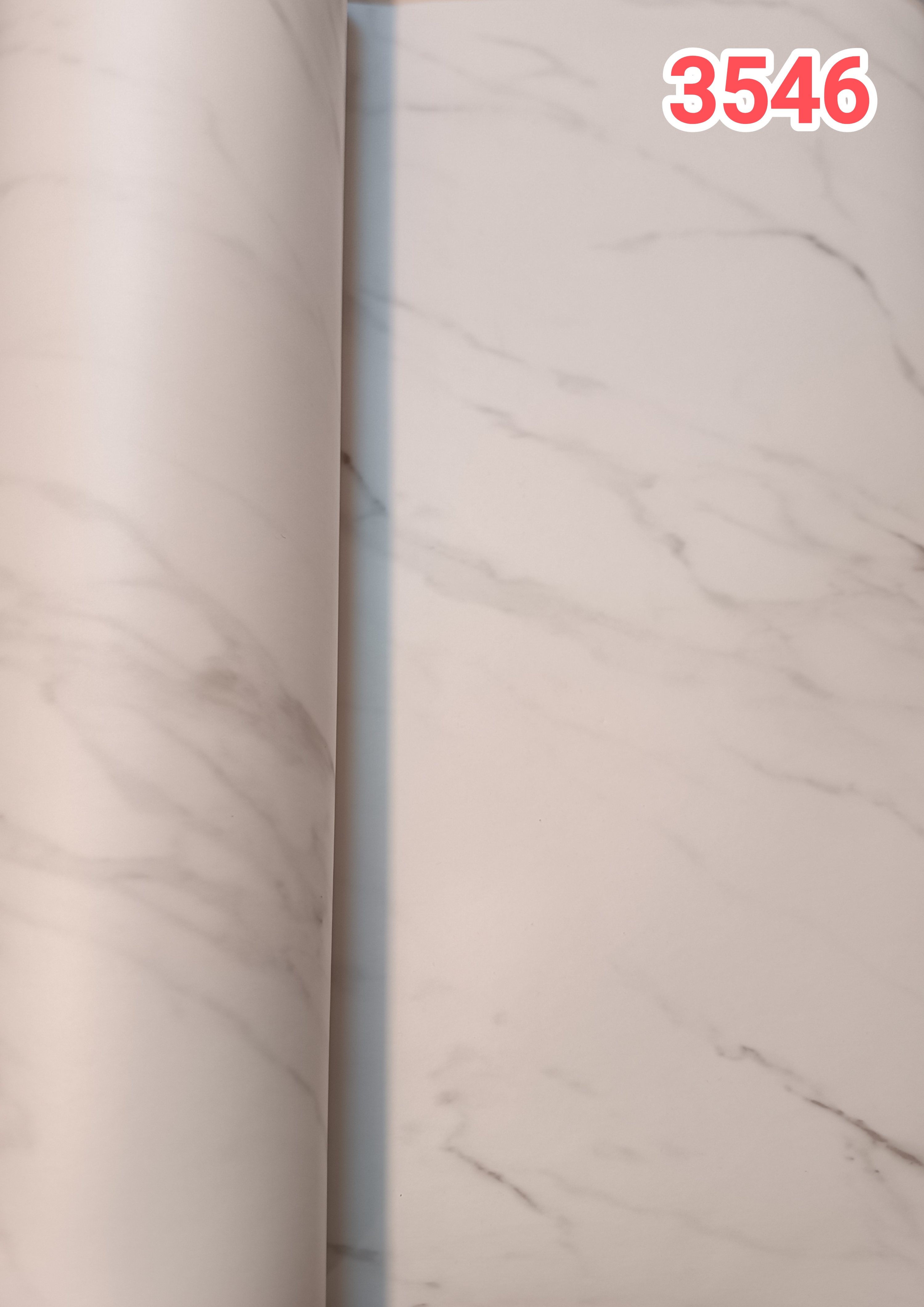 برچسب کابینت طرح سنگ مات کد 3546 سفید رگه طوسی
