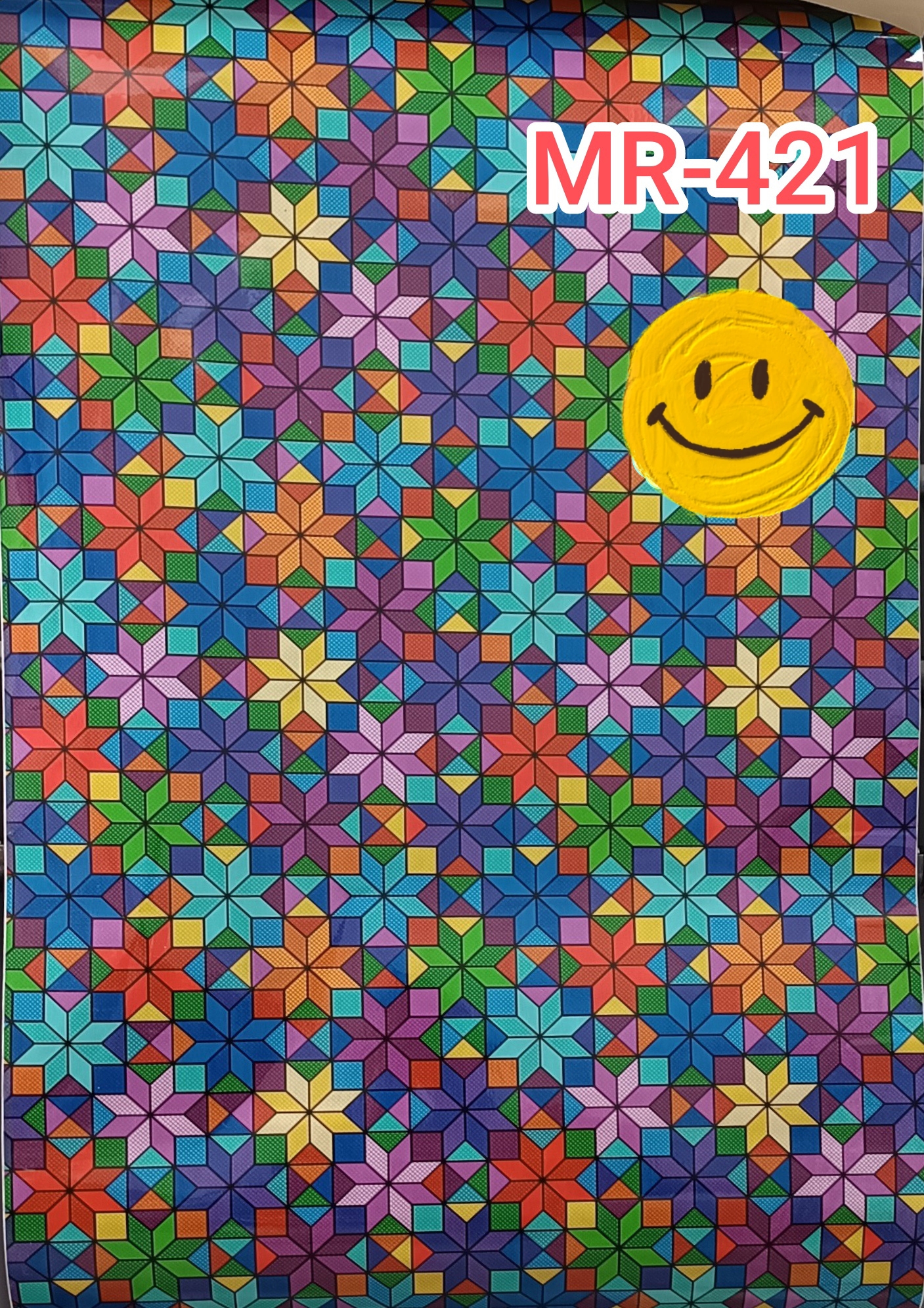 برچسب شیشه مات کن رنگی عرض 60 سانت کد MR421 طرحدار