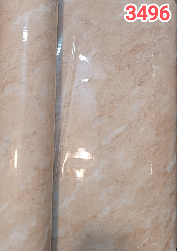 برچسب کابینت طرح سنگ هایگلاس کد 3496 کرم صورتی