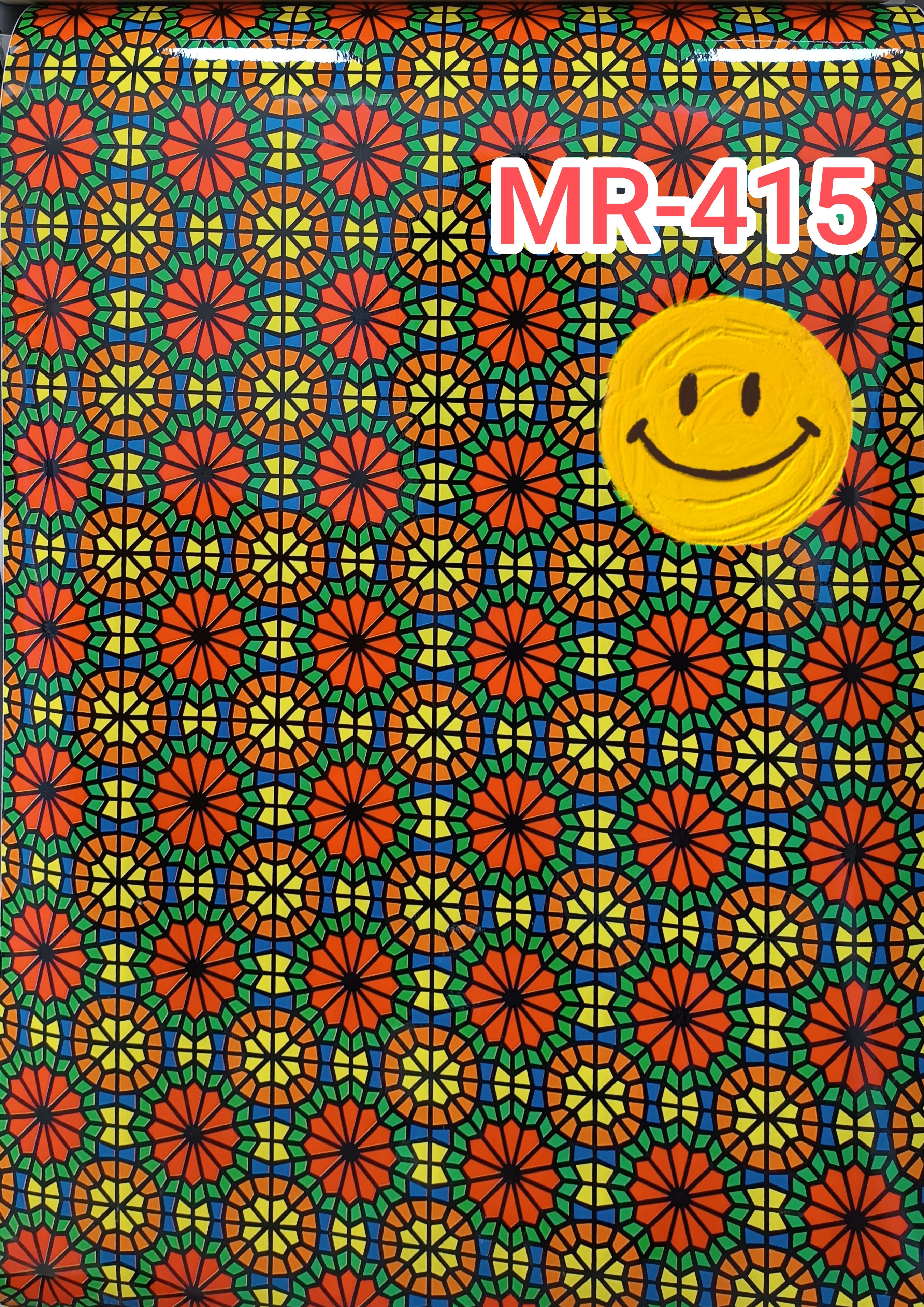 برچسب شیشه مات کن رنگی کد MR415 طرح سنتی