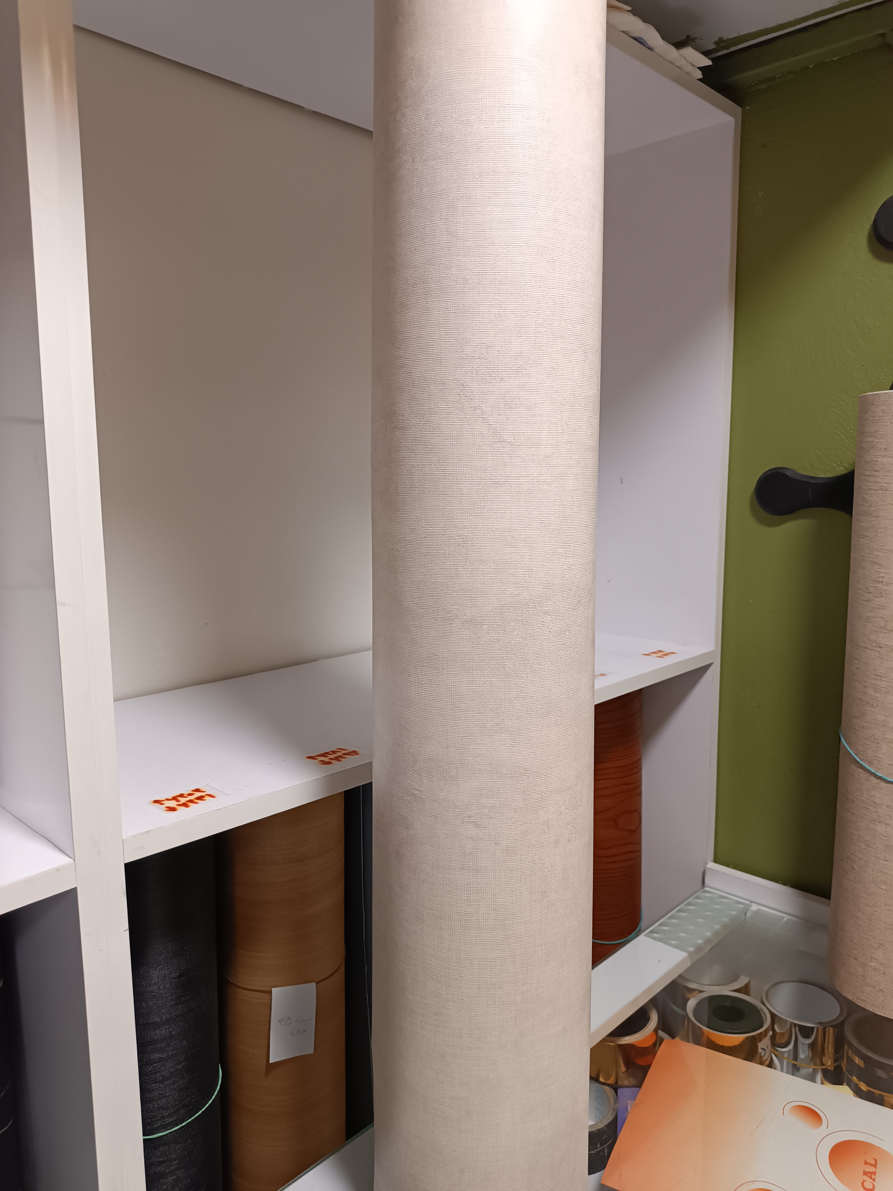 برچسب کابینت کد ۸۲۵۵ طرح کنف کرم روشن عرض ۹۰ سانت