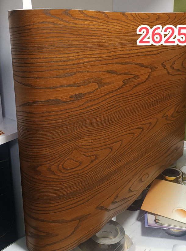 برچسب کابینت کد ۲۶۲۵ طرح چوب طبیعی هوهای عسلی تیره با بافت درشت عرض ۶۰ سانت